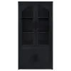Coaster Fine Furniture 950432 Riva - 4-Door Tall Accent Display Cabinet LED Lighting - Black