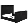 Coaster Fine Furniture 315945KE Centergrove - Upholstered Eastern King Wingback TV Bed - Black
