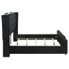 Coaster Fine Furniture 223161KE Lorient - Eastern King LED Upholstered Bed - Black