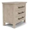 Riverside Furniture 79269 Bennett - Three Drawer Nightstand - Frosted Gray