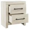 Ashley Furniture B192-92 Cambeck - Two Drawer Night Stand - Whitewash