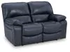 Ashley Furniture U43809/87/74/98 Leesworth - 3 Pc. - Power Reclining Sofa, Power Reclining Loveseat, Power Rocker Recliner - Ocean