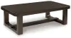 Ashley Furniture T856-1 Breckington - Rectangular Cocktail Table - Dark Brown