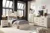 Ashley Furniture B192/31/36/46/53/52/150/B100-11 Ashley Furniture B192/31/36/46/53/52/150/B100-11 Cambeck - 7 Pc. - Dresser, Mirror, Chest, Twin Panel Bed with Side Storage Drawers - Whitewash