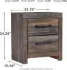 Ashley Furniture B211/31/36/58/56/160/B100-14/92(2) Ashley Furniture B211/31/36/58/56/160/B100-14/92(2) Drystan - 8 Pc. - Dresser, Mirror, King Panel Bed with 2 Side Drawers, 2 Nightstands - Brown / Beige