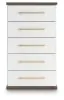 Ashley Furniture PCB1108-46 Kendanport - Five Drawer Chest - Brown / White