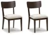 Ashley Furniture PCD607-07 Mallenette - Dining Upholstered Side Chair (Set of 2) - Merlot