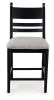 Ashley Furniture PCD824-724 Ashley Furniture PCD824-724 Greddinton - Upholstered Barstool (Set of 2) - Black