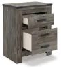 Ashley Furniture B4480/21/26/87/84/86/92(2) Ashley Furniture B4480/21/26/87/84/86/92(2) Frandern - 7 Pc. - Dresser, Mirror, Full Panel Bed, 2 Nightstands - Black / Gray