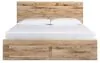 Ashley Furniture B1050B8 Ashley Furniture B1050B8 Hyanna - Queen Panel Bed With 6 Storage Drawers - Tan