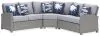 Ashley Furniture P439P1 Naples Beach - 3 Pc. - Sectional Lounge - Light Gray