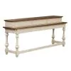Liberty Furniture 498-OT7736 Morgan Creek - Console Bar Table - Antique White / Wirebrushed Tobacco Accents