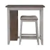 Liberty Furniture 942TT-CD-3CTS Liberty Furniture 942TT-CD-3CTS Brook Creek - 3 Piece Counter Set - White / Wood Tone Tops