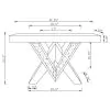 CoasterElevations 723449 Taffeta - V-Shaped Mirrored Entryway Console Table - Silver