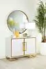 CoasterEssence 959594 Elsa - 2 Door Wood Storage Accent Cabinet - White And Gold