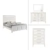 New Classic 00-677W-34C New Classic 00-677W-34C Andover - 5/0 Queen 4 Piece Bedroom Set (Bed & Dresser & Mirror & Chest) - White