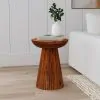 Coaster Fine Furniture 931155 Aureo - Round Solid Wood Accent Side Table - Wild Honey