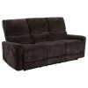Coaster Fine Furniture 609571 Navarro - Chenille Upholstered Reclining Sofa - Dark Brown