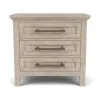 Riverside Furniture 79269 Bennett - Three Drawer Nightstand - Frosted Gray