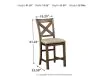 Ashley Furniture D631-124 Moriville - Upholstered Barstool (Set of 2) - Beige