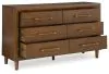 Ashley Furniture B615/31/36/82/97 Ashley Furniture B615/31/36/82/97 Lyncott - 4 Pc. - Dresser, Mirror, King Upholstered Bed - Brown