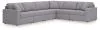 Ashley Furniture 92104S63 Ashley Furniture 92104S63 Modmax - 6-Piece Sectional With Laf Corner Chair And Raf Corner Chair - Granite