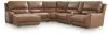 Ashley Furniture PCU62606S19 Ashley Furniture PCU62606S19 DeepWakes - 6-Piece Power Reclining Sectional With LAF Press Back Power Chaise And Storage Console - Caramel