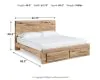 Ashley Furniture B1050B4 Ashley Furniture B1050B4 Hyanna - Queen Panel Bed With Footboard Storage - Tan