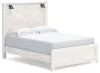 Ashley Furniture B1190B7 Gerridan - Queen Panel Bed With Sconces - White