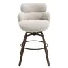 ACME DN03809 Jena - Counter Height Chair With Swivel - Beige & Walnut