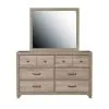 Samuel Lawrence Furniture S496-430 River Creek - Framed Dresser Mirror - River Birch Brown