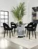 CoasterElevations 115558-S5 Ellie - 5 Piece Mirrored Counter Height Dining Table Set - Black