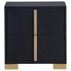 Coaster Fine Furniture 222832 Marceline - 2-Drawer Nightstand - Black