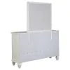 CoasterEssence 201303M Sandy Beach - 11-Drawer Dresser With Mirror - Cream White