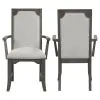 New Classic D1605-25 Lisbon - Dining Arm Chair (Set of 2) - Gray