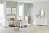 Ashley Furniture EB1810/230/231/155/111 Ashley Furniture EB1810/230/231/155/111 Hallityn - 4 Pc. - Bookcase, Dresser, Twin Panel Platform Bed - White