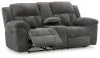 Ashley Furniture 3740694 Ashley Furniture 3740694 Frohn - Dbl Reclining Loveseat with Console - Graphite
