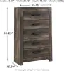 Ashley Furniture B440/31/36/46/72/97/92(2) Ashley Furniture B440/31/36/46/72/97/92(2) Wynnlow - 7 Pc. - Dresser, Mirror, Chest, King Panel Bed, 2 Nightstands - Gray