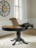 Ashley Furniture PCD619-48 Clorazi - Oval Dining Room Butterfly Extension Table - Black / Brown