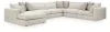 Ashley Furniture PC66004S14 Ashley Furniture PC66004S14 Ashbourne Estate - 6-Piece Sectional With LAF Corner Chaise - Snowstone