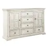 Liberty Furniture 361W-BR31 Liberty Furniture 361W-BR31 Big Valley - 2 Door 6 Drawer Dresser - Whitestone