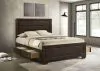CoasterEveryday 204390Q Kauffman - Wood Queen Storage Panel Bed - Dark Cocoa