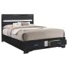 CoasterEveryday 206361KW Miranda - Wood California King Storage Panel Bed - Black