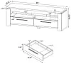 CoasterEssence 701979 Elkton - 2-Drawer Engineered Wood TV Stand - Weathered Gray