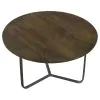 CoasterEssence 935995 Yaritza - Round Mango Wood Coffee Table - Natural And Gunmetal