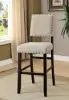 Furniture of America CM3324BK-BC-2PK Sania - Bar Chair (Set of 2) - Antique Black / Beige