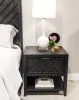 Samuel Lawrence Furniture S964-055 Lenox - Leg Nightstand With USB-C Port - Black