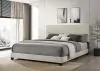 Coaster Fine Furniture 300852KE Dorian - Fabric Upholstered Eastern King Panel Bed - Cream
