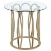 Coaster Fine Furniture 708058-S3 Monett - 3 Piece Coffee And End Table Set - Chocolate Brass