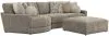 Jackson Furniture Industries 3145/73/92/28-28 Jackson Furniture Industries 3145/73/92/28-28 Turner - 2 Piece Sofa Cuddler With Left Side Facing Cuddler And Cocktail Ottoman - Mushroom